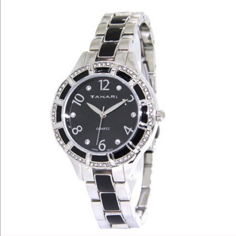 Tahari 2 Tone Crystal Bracelet Watch